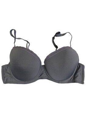 EUC Tahari Dove Grey Underwired Push-up Bra 36B Padded T-Shirt Bra